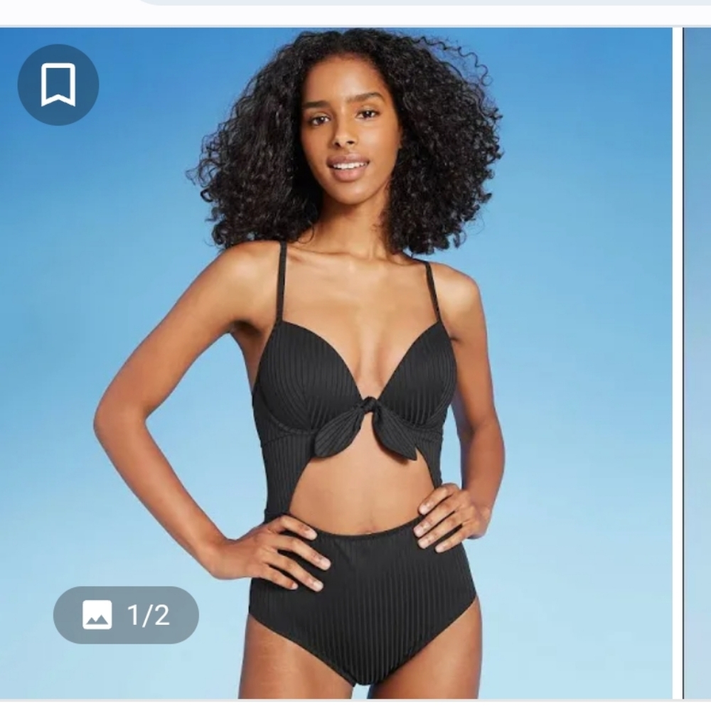 Women's Shade & Shore Swim Shade Shore One Piece Swimsuit black size 34C